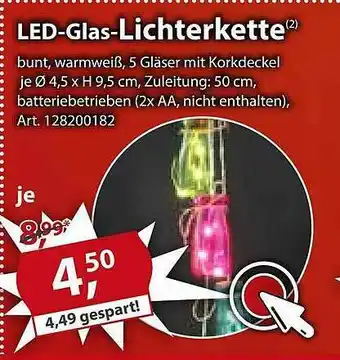 Sonderpreis Baumarkt Led Glas Lichterkette Angebot