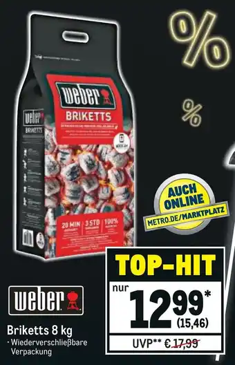 METRO Weber Briketts 8 kg Angebot