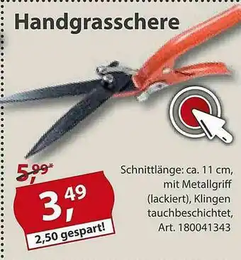 Sonderpreis Baumarkt Handgrasschere Angebot