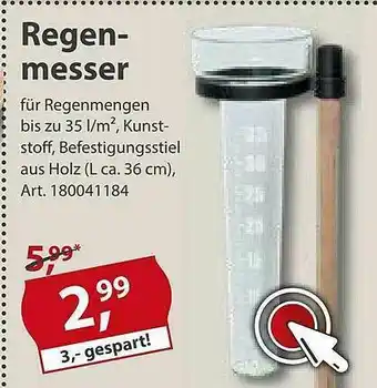 Sonderpreis Baumarkt Regenmesser Angebot