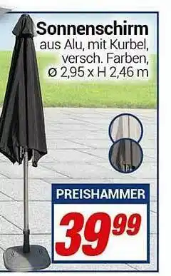 CENTERSHOP Sonnenschirm Angebot