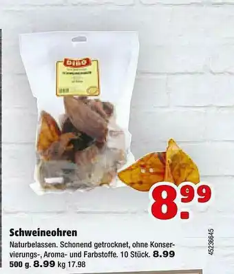 Hagebau Schweineohren Angebot