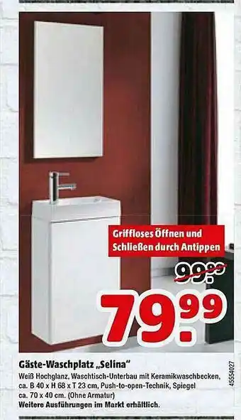 Hagebau Gäste Waschplatz „selina” Angebot