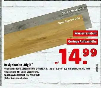 Hagebau Designboden „rigid” Angebot