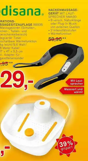 KODi Medisana Nackenmassage Gerät Angebot