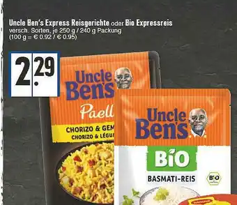 E-Center Uncle Ben's Express Reisgerichte Oder Bio Expressreis Angebot