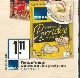 E-Center Premium Porridge Angebot