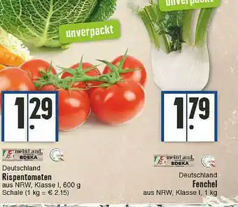 E-Center Rispentomaten Oder Fenchel Angebot