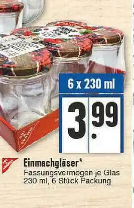 E-Center Gut & Günstig Einmachgläser Angebot