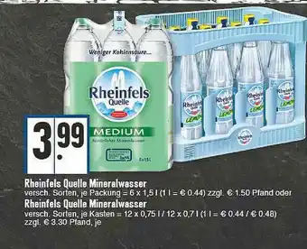 E-Center Rheinfels Quelle Mineralwasser Angebot