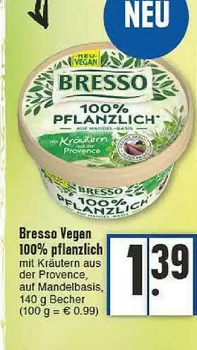 E-Center Bresso Vegan 100% Pflanzlich Angebot