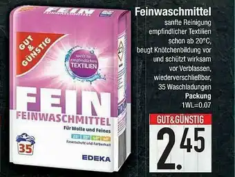 E-Center Gut & Günstig Feinwaschmittel Angebot