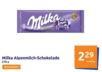 Action Milka Alpenmilch 270g Angebot