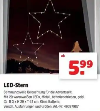 Hagebau LED Stern Angebot