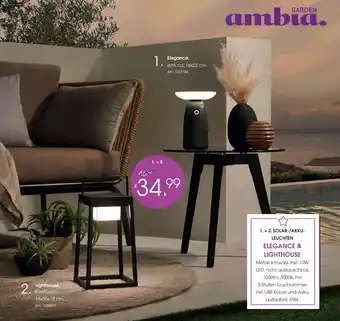 Zurbrüggen Solar-/akku leuchten elegance & lighthouse Angebot