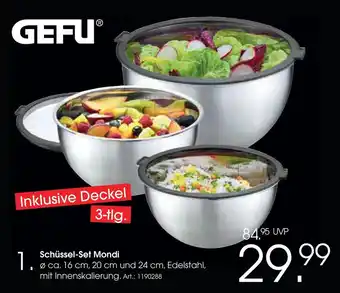 Zurbrüggen Gefu schüssel-set mondi Angebot