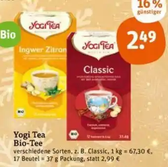 tegut Yogi Tea Bio Tee 37 g Packung Angebot