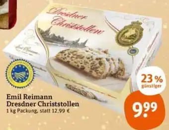 tegut Emil Reimann Dresdner Christstollen 1 kg Packung Angebot