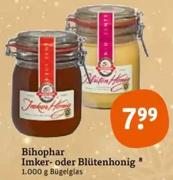 tegut Bihophar Imker oder Blütenhonig 1000 g Angebot