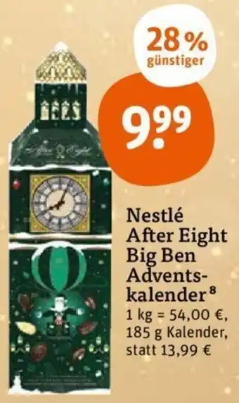 tegut Nestlé After Eight Big Ben Adventskalender 185 g Angebot