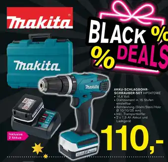 KODi Makita Akku-Schlagbohrschrauber-Set l HP347DWE Angebot