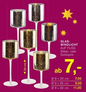 KODi Bolsius Glas-Windlicht auf Fuss 9*20 cm Angebot