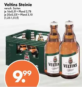 Trink und Spare Veltins Steinie 16x0,5L/20x0,33L Angebot