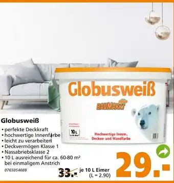 Globus Baumarkt Globusweiß Angebot