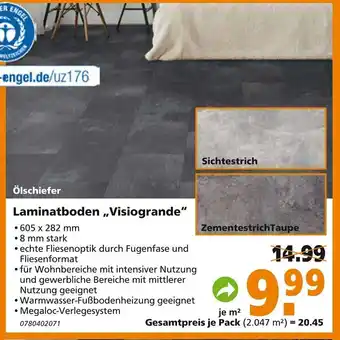 Globus Baumarkt Laminatboden Visiogrande Angebot