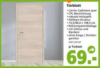 Globus Baumarkt Türblatt Angebot