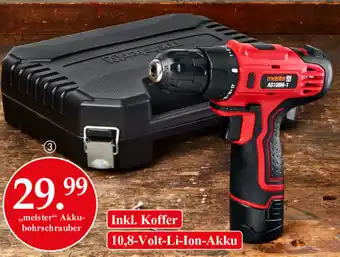 Woolworth Meister Akkubohrschrauber Angebot