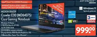 Aldi Nord Medion Erazer Crawler E30 (MD64075) Core Gaming Notebook Angebot