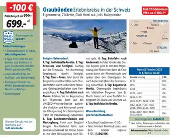 Lidl Graubünden Erlebnisreise in der Schweiz Angebot