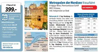 Lidl Metropolen der Nordsee Kreuzfahrt Angebot