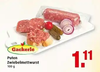 Markant Gackerle Puten Zwiebelmettwurst 100g Angebot