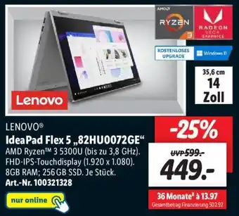 Lidl Lenovo IdeaPad Flex 5 ,,82HU0072GE" Angebot