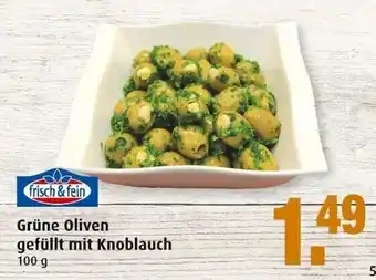 Markant Frisch & fein Grüne Oliven gefüllt mit Knoblauch 100g Angebot