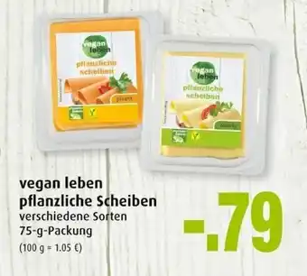 Markant Vegan Leben pflanzliche Scheiben 75g Angebot