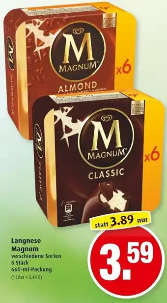 Markant Langnese Magnum 660ml Angebot