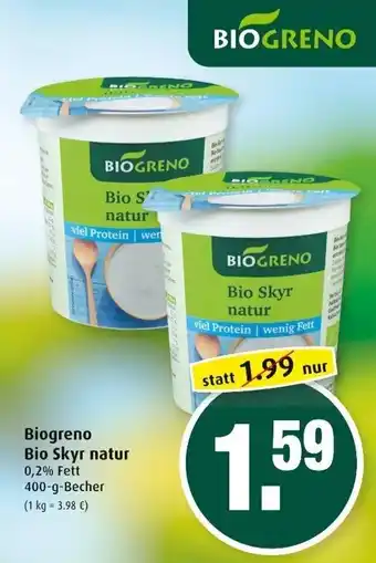 Markant Biogreno Bio Skyr natur 400g Becher Angebot