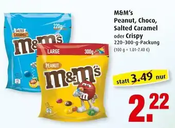 Markant M&M's Peanut. Choco, Salted Caramel oder Crispy 220-300g Angebot