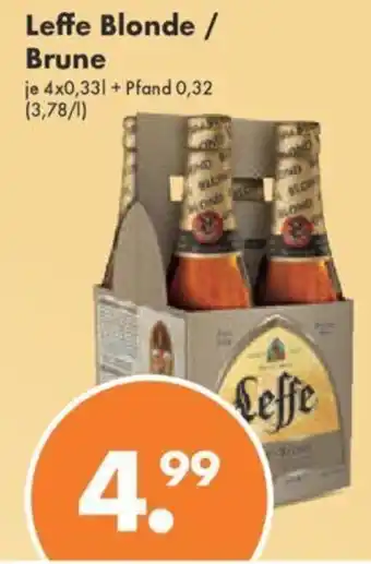 Trink und Spare Leffe Blonde oder Brune 4x0,33L Angebot