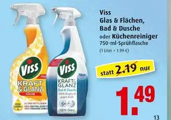 Markant Viss Glas & Flächen, Bad & Dusche oder Küchenreiniger 750ml Angebot