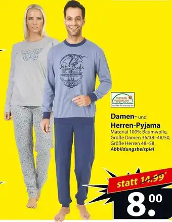 Famila Nord Ost Damen und Herren Pyjama Angebot