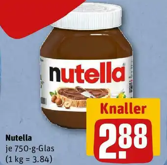 REWE Nutella 750 g Glas Angebot