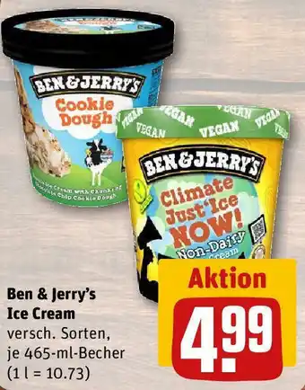 REWE Ben & Jerry's Ice Cream 465 ml Becher Angebot