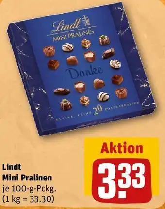 REWE Lindt Mini Pralinen 100 g Pckg. Angebot