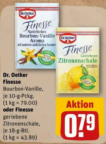 REWE Dr. Oetker Finesse Bourbon Vanille 10 g Pckg. oder Finesse 18 g Btl. Angebot