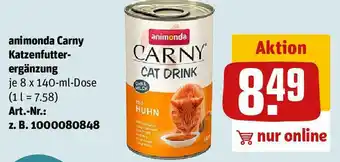 REWE Animonda Carny Katzenfutterergänzung 8x140 ml Dose Angebot