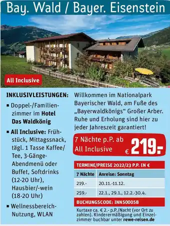 REWE Bay. Wald/Bayer. Eisenstein Angebot